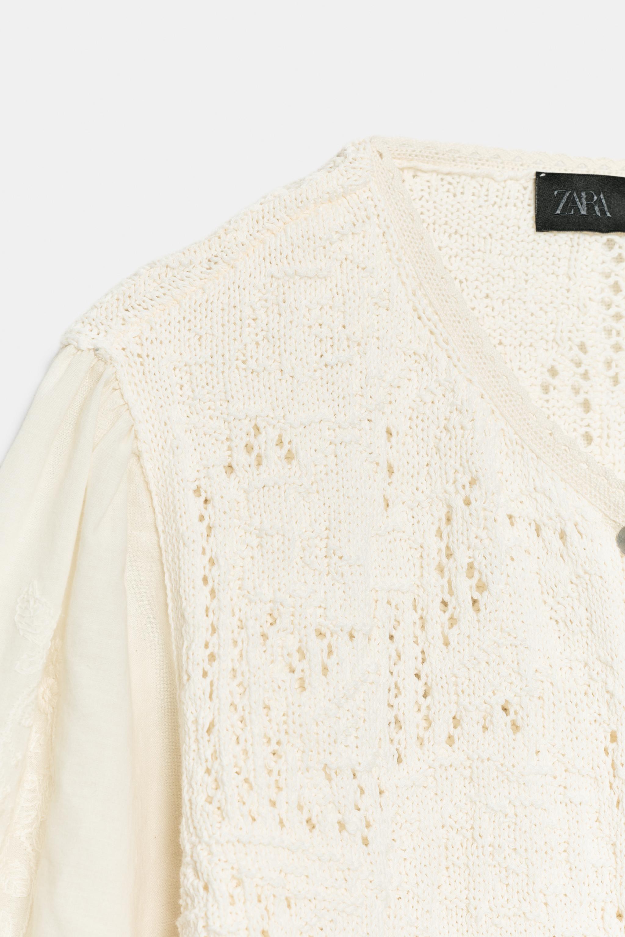 ROMANTIC COMBINATION KNIT JACKET